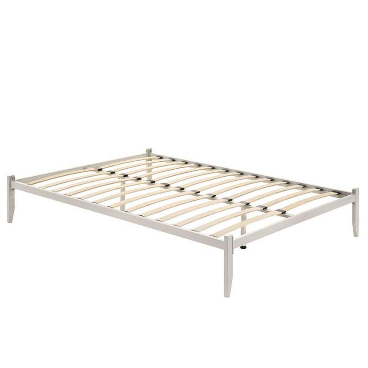 Metal Bed Base Frame Platform Foundation White - King - John Cootes