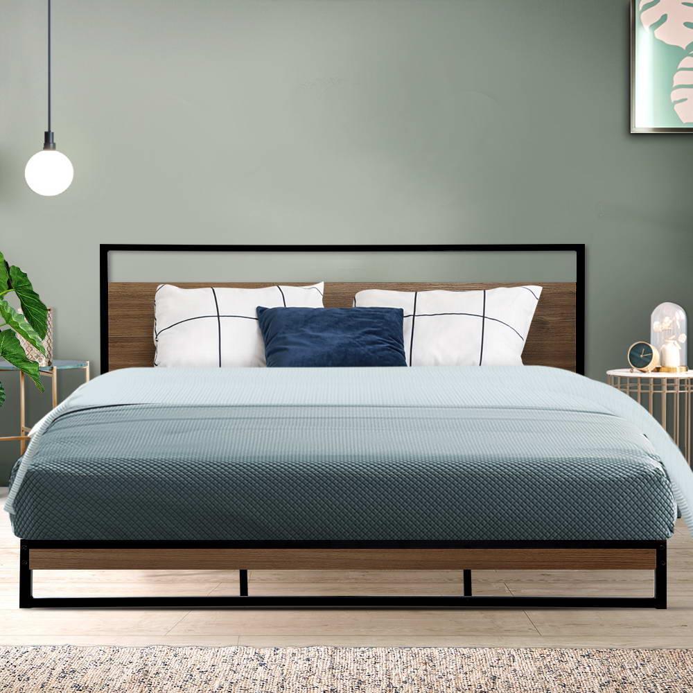 Metal Bed Frame King Size Mattress Base Platform Foundation Black Dane - John Cootes