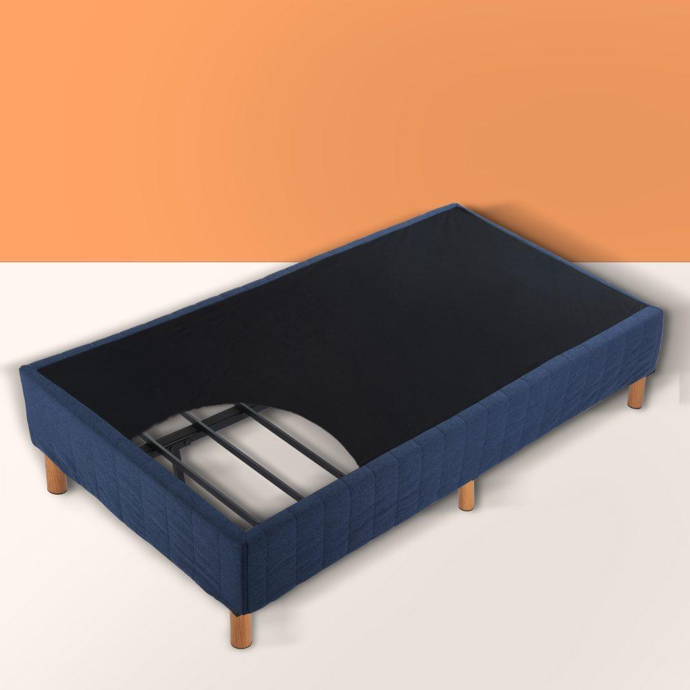 Metal Bed Frame Mattress Foundation Blue &#8211; Double - John Cootes