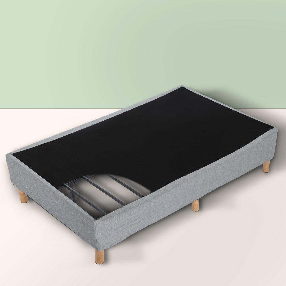 Metal Bedframe Mattress Foundation (Light Grey) &#8211; Double - John Cootes