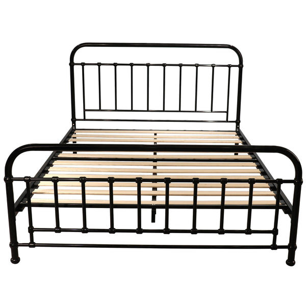 Metallica Double Bed Size Metal Frame Platform Mattress Base - Black - John Cootes