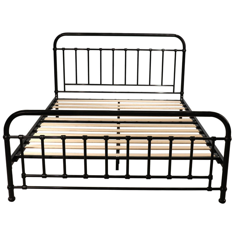 Metallica Double Bed Size Metal Frame Platform Mattress Base - Black - John Cootes