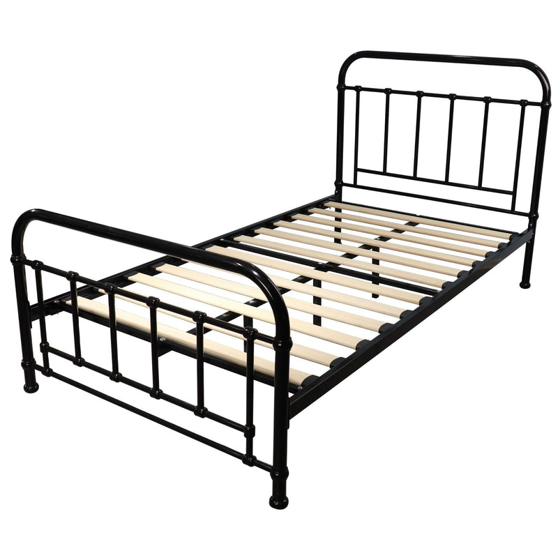 Metallica King Single Bed Size Metal Frame Platform Mattress Base - Black - John Cootes