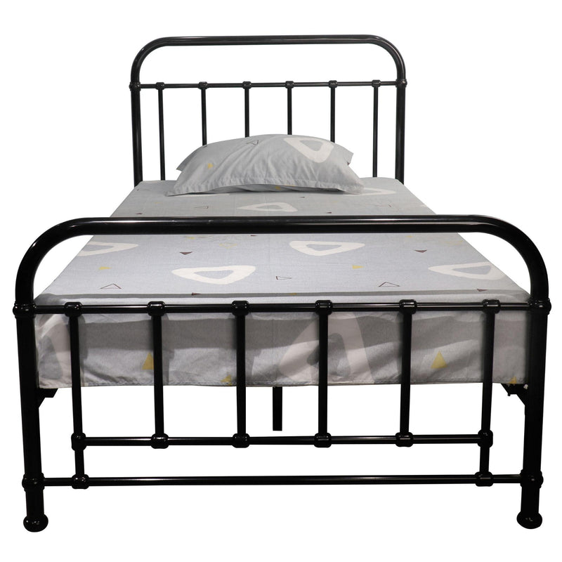 Metallica King Single Bed Size Metal Frame Platform Mattress Base - Black - John Cootes