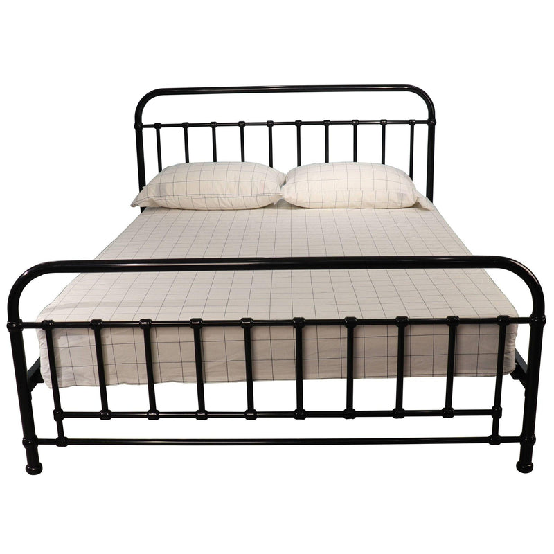 Metallica Queen Bed Size Metal Frame Platform Mattress Base - Black - John Cootes