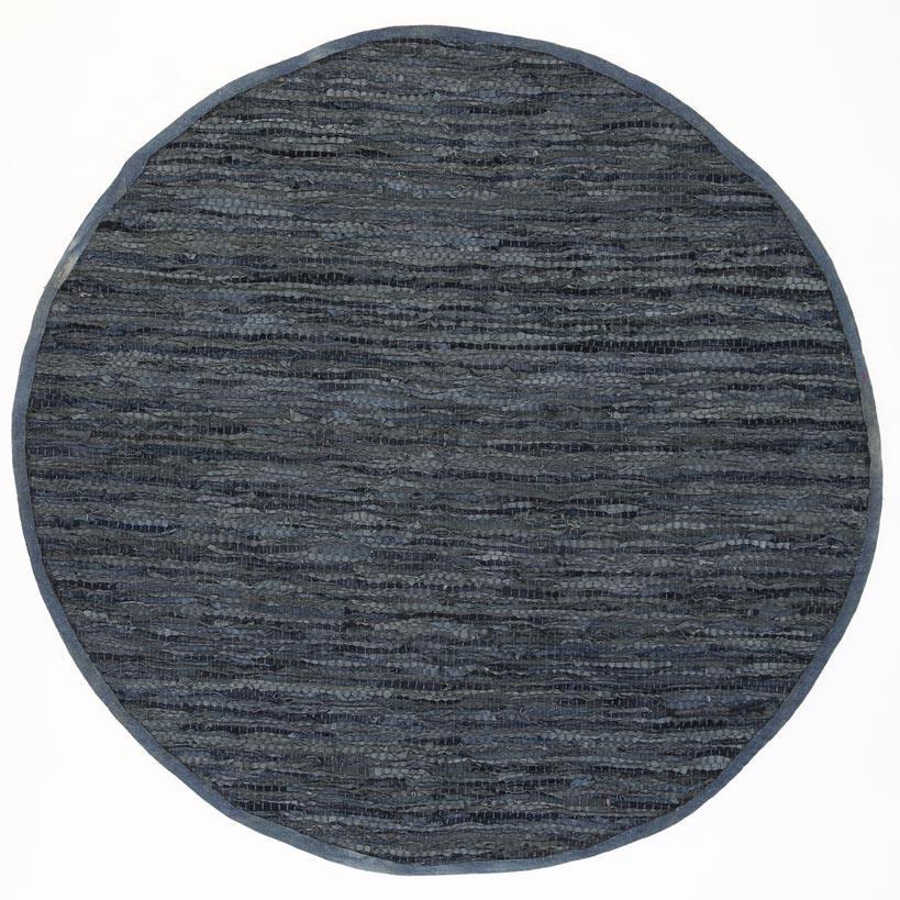 Metro Grey Modern Leather Rug 190x280cm - John Cootes