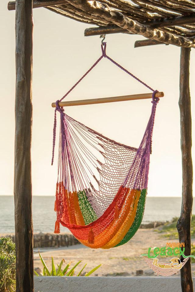 Mexican Hammock Swing Chair Rainbow - John Cootes