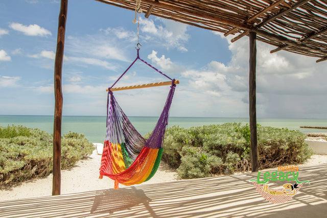 Mexican Hammock Swing Chair Rainbow - John Cootes