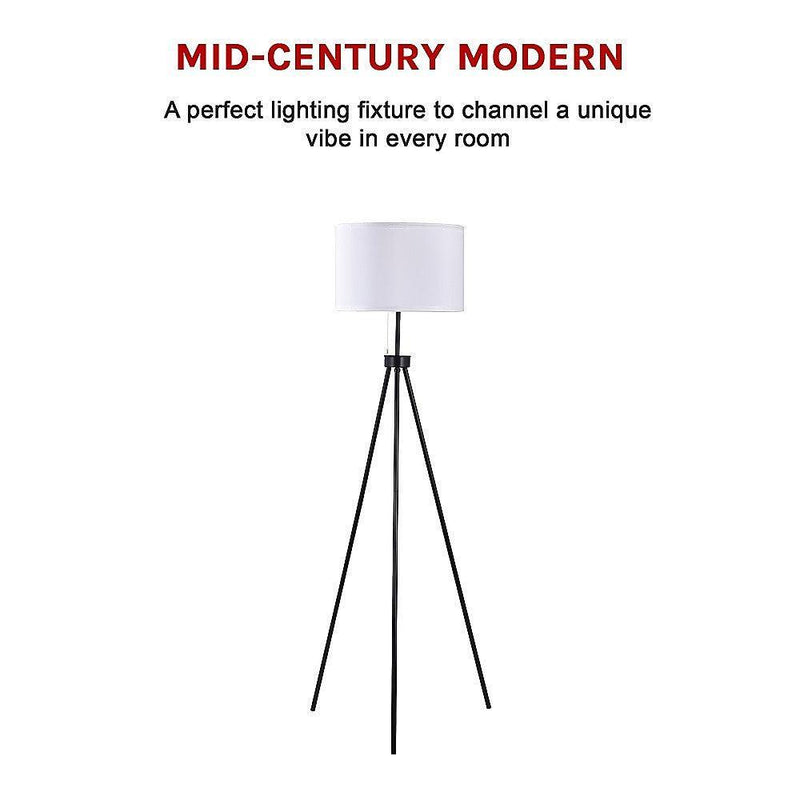 Mid-Century Floor Lamp Modern Tripod Decor Living Room Standing - John Cootes