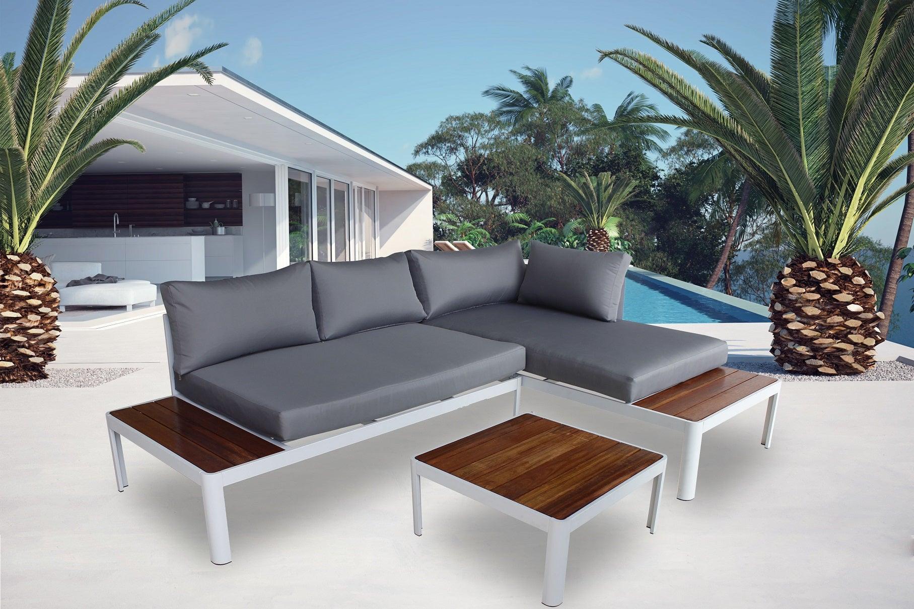 Milano 3pc Outdoor Furniture Lounge Sofa Set Poolside Deck Patio Setting Garden - John Cootes