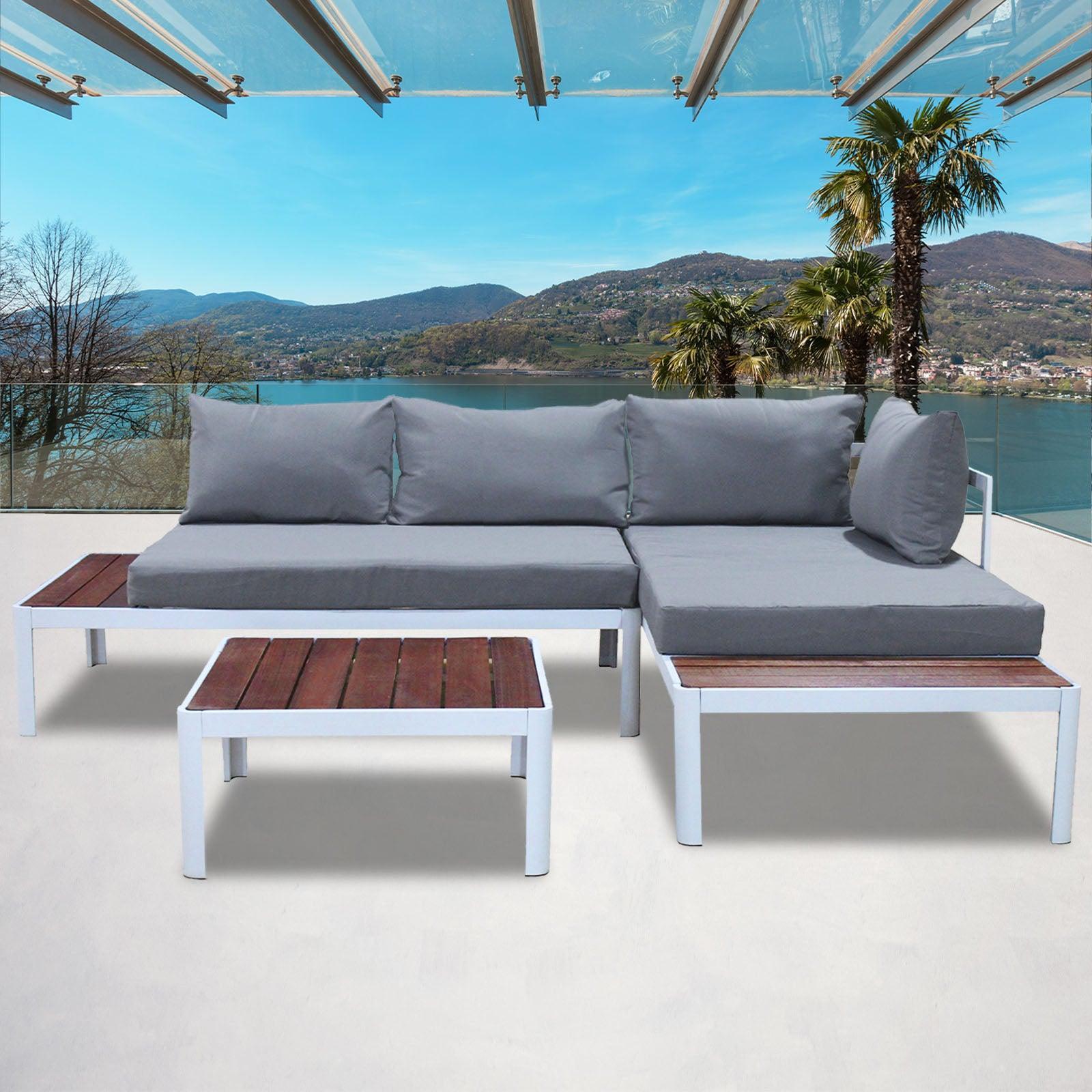 Milano 3pc Outdoor Furniture Lounge Sofa Set Poolside Deck Patio Setting Garden - John Cootes