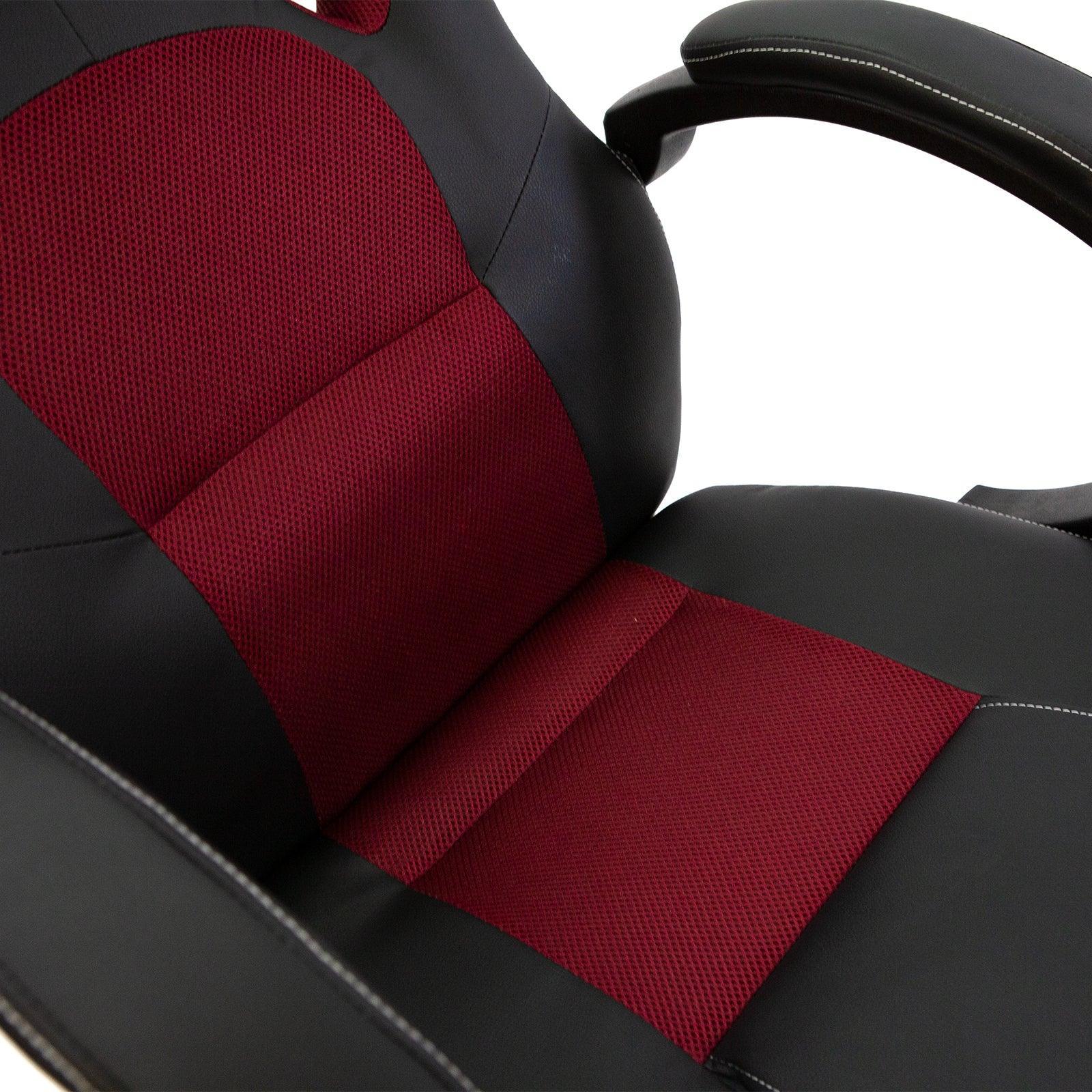 Milano Adjustable Ergonomic Racing Chair Computer Executive Chair Red Black - John Cootes