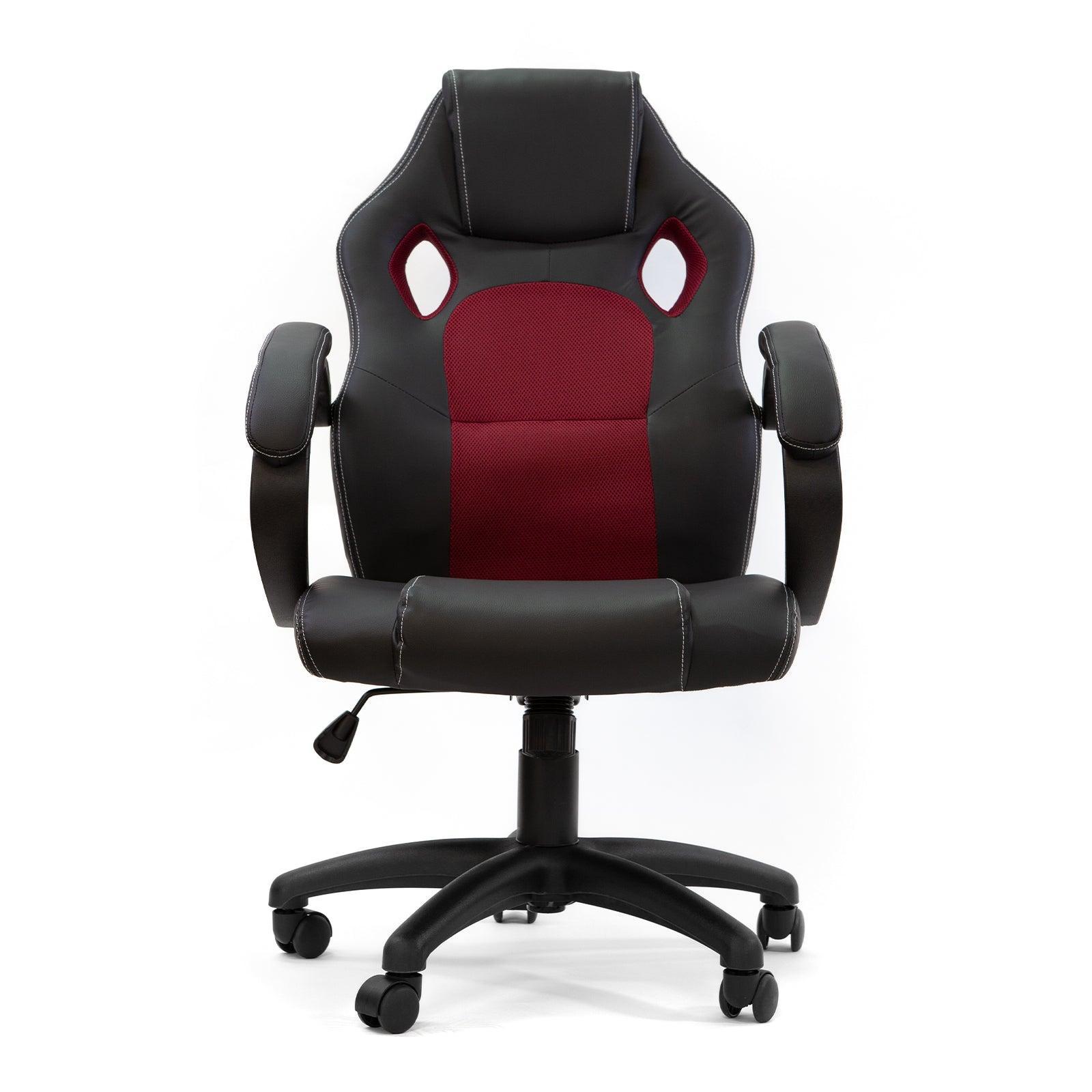 Milano Adjustable Ergonomic Racing Chair Computer Executive Chair Red Black - John Cootes