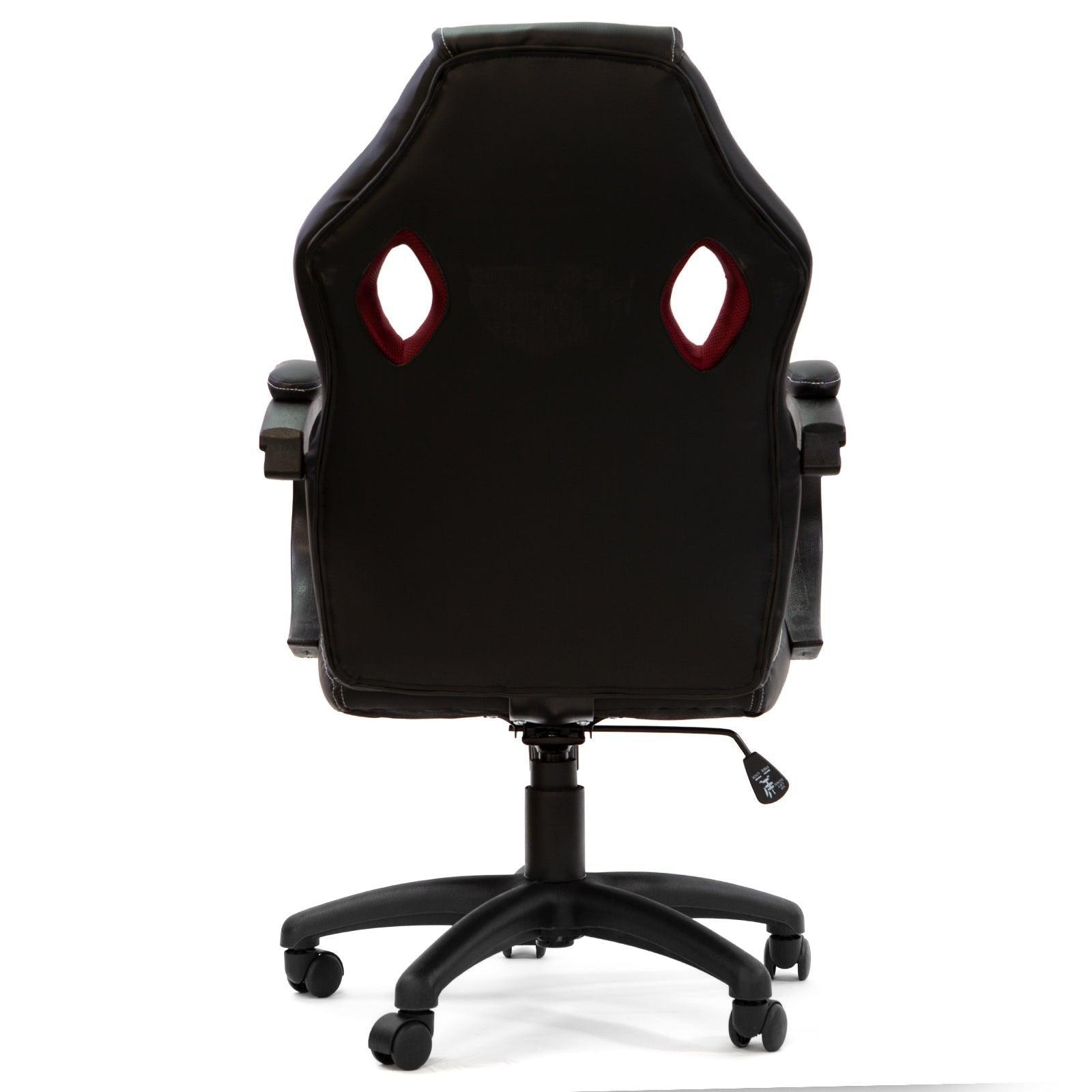 Milano Adjustable Ergonomic Racing Chair Computer Executive Chair Red Black - John Cootes