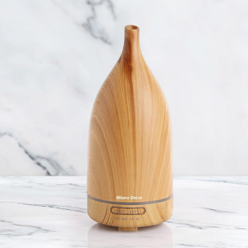 Milano Decor Aroma Diffuser 100ml Ultrasonic Humidifier Purifier And 3 Pack Oils - Light Wood - John Cootes