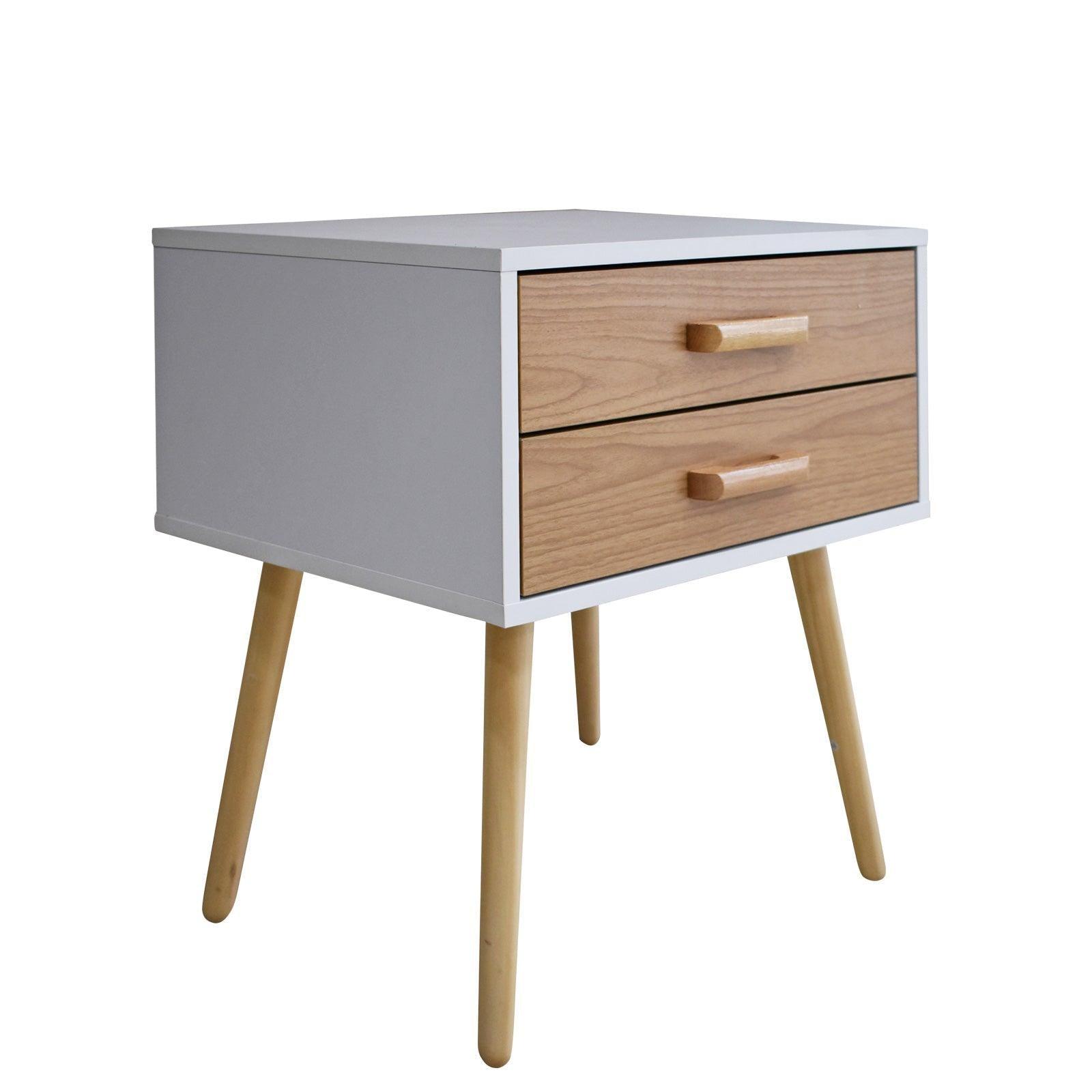 Milano Decor Bedside Table Bronte Drawers Nightstand Unit Cabinet Storage - John Cootes