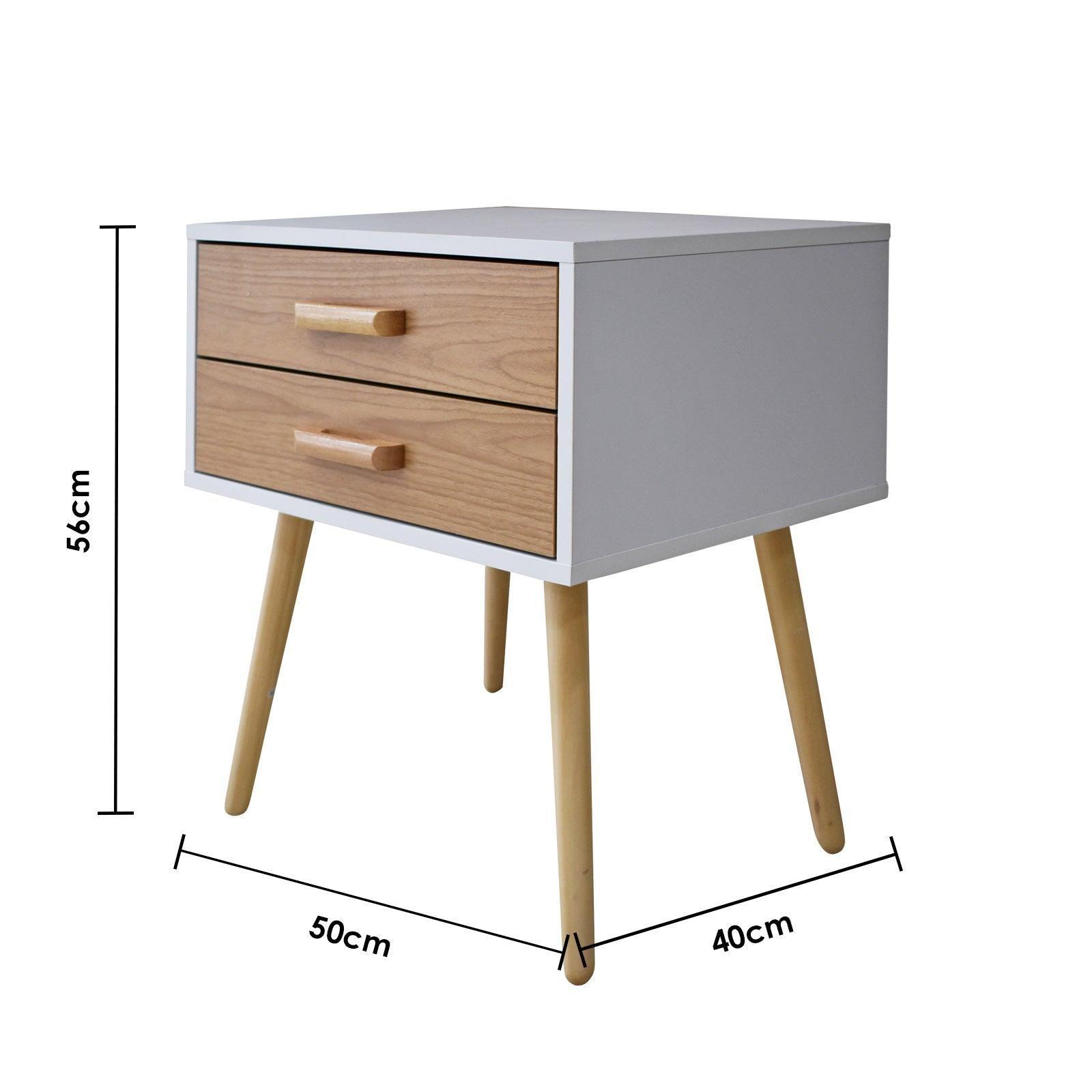 Milano Decor Bedside Table Bronte Drawers Nightstand Unit Cabinet Storage - John Cootes