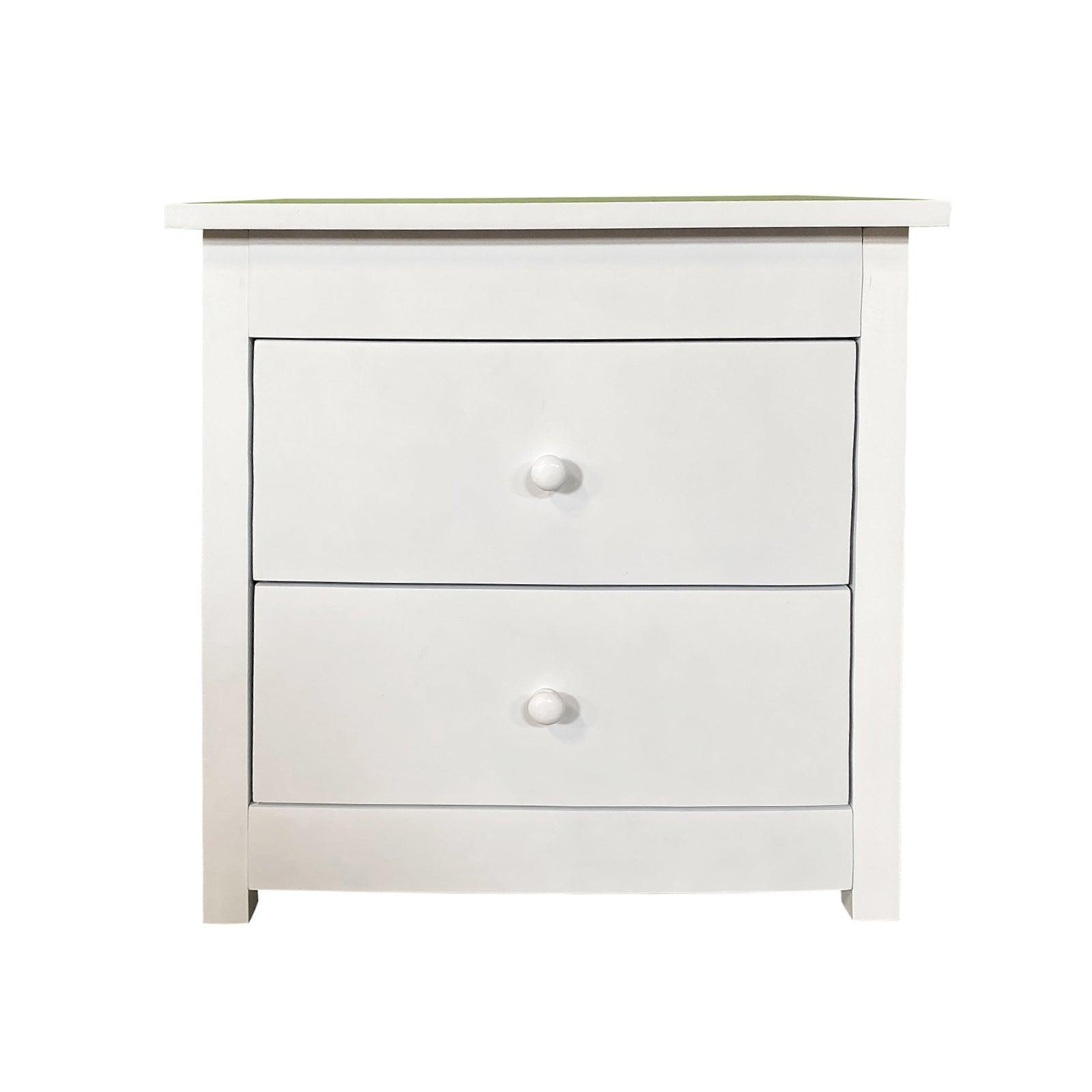 Milano Decor Bedside Table Byron Bay White Storage Cabinet Bedroom - One Pack - White - John Cootes