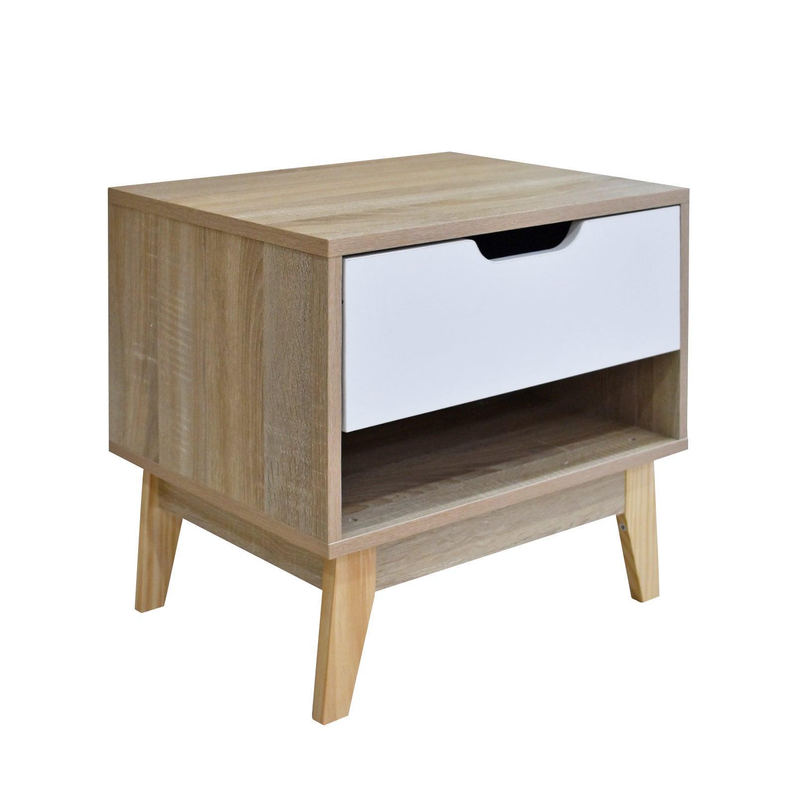 Milano Decor Bedside Table Manly Drawers Nightstand Unit Cabinet Storage - John Cootes