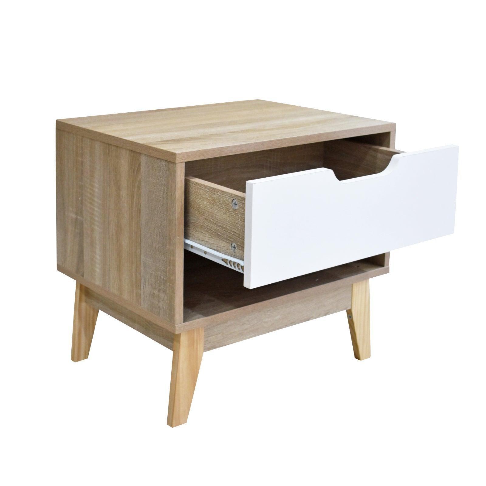 Milano Decor Bedside Table Manly Drawers Nightstand Unit Cabinet Storage - John Cootes