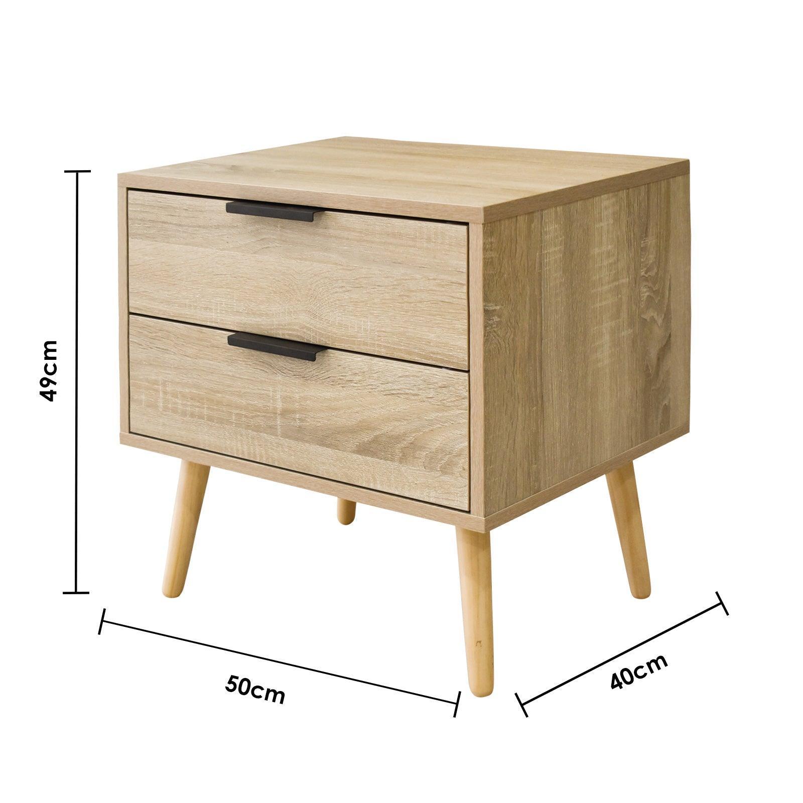 Milano Decor Bedside Table Paddington Drawers Nightstand Unit Cabinet Storage - John Cootes