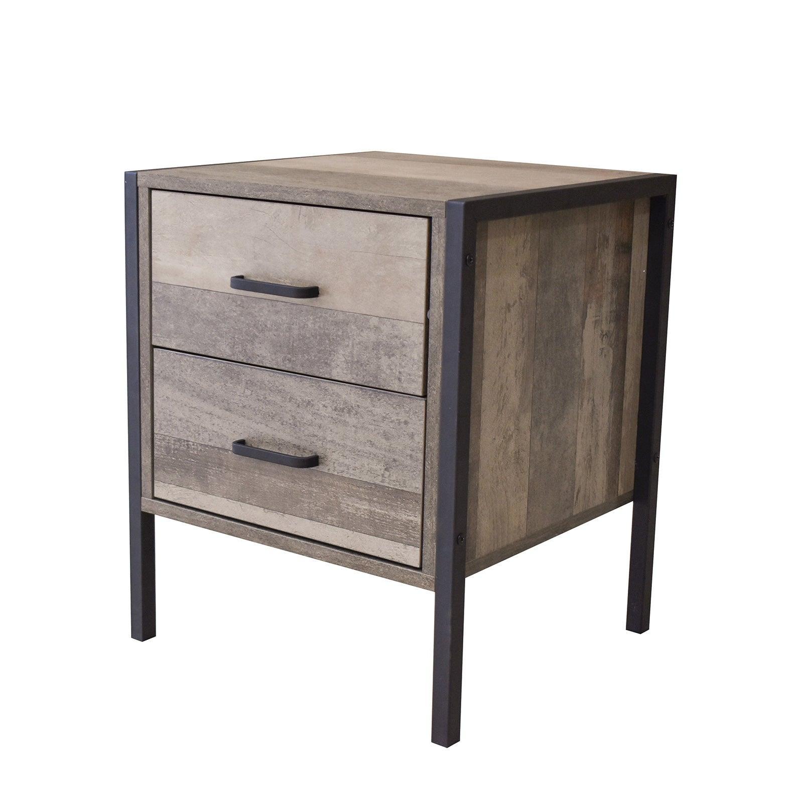 Milano Decor Bedside Table Palm Beach Drawers Nightstand Unit Cabinet Storage - John Cootes