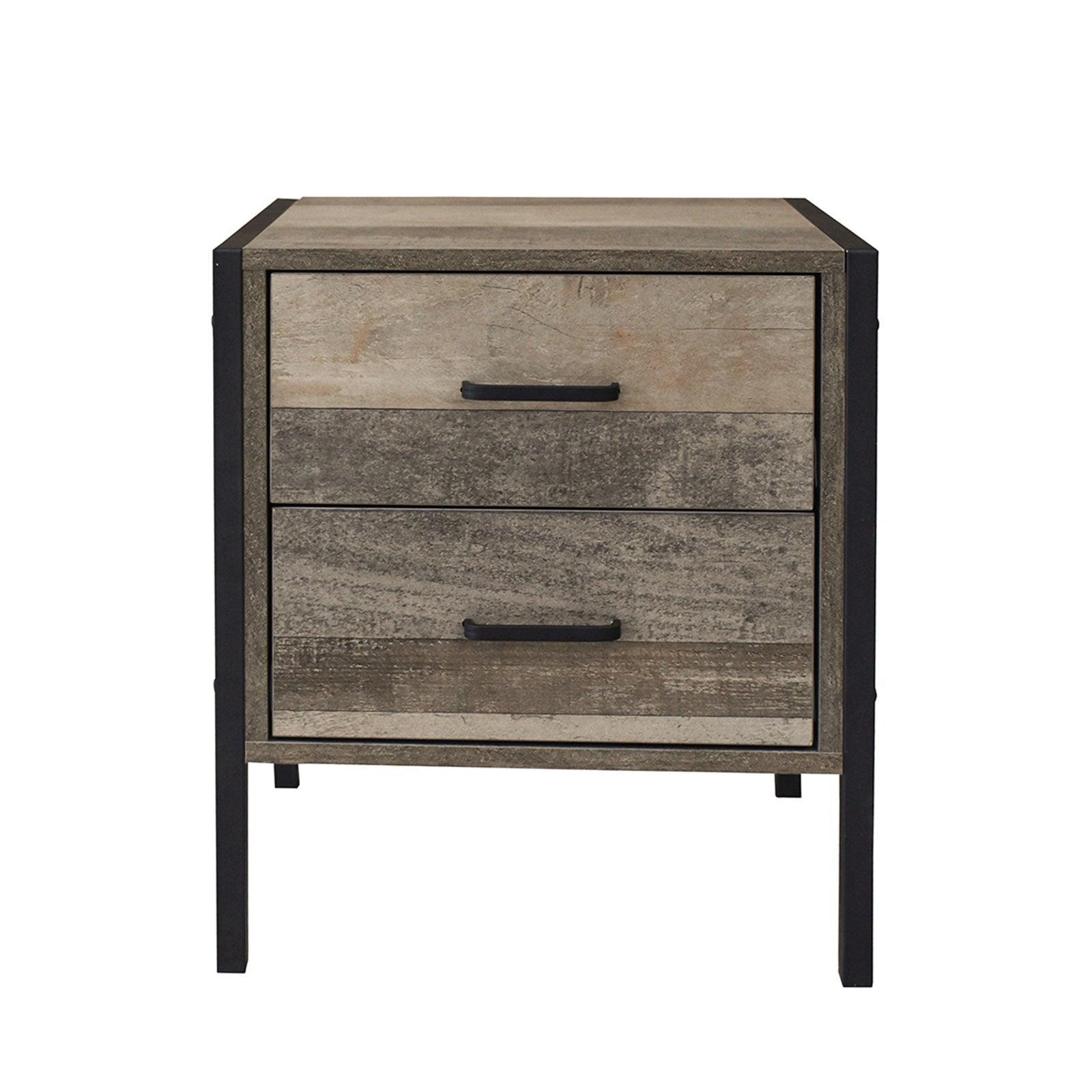 Milano Decor Bedside Table Palm Beach Drawers Nightstand Unit Cabinet Storage - John Cootes