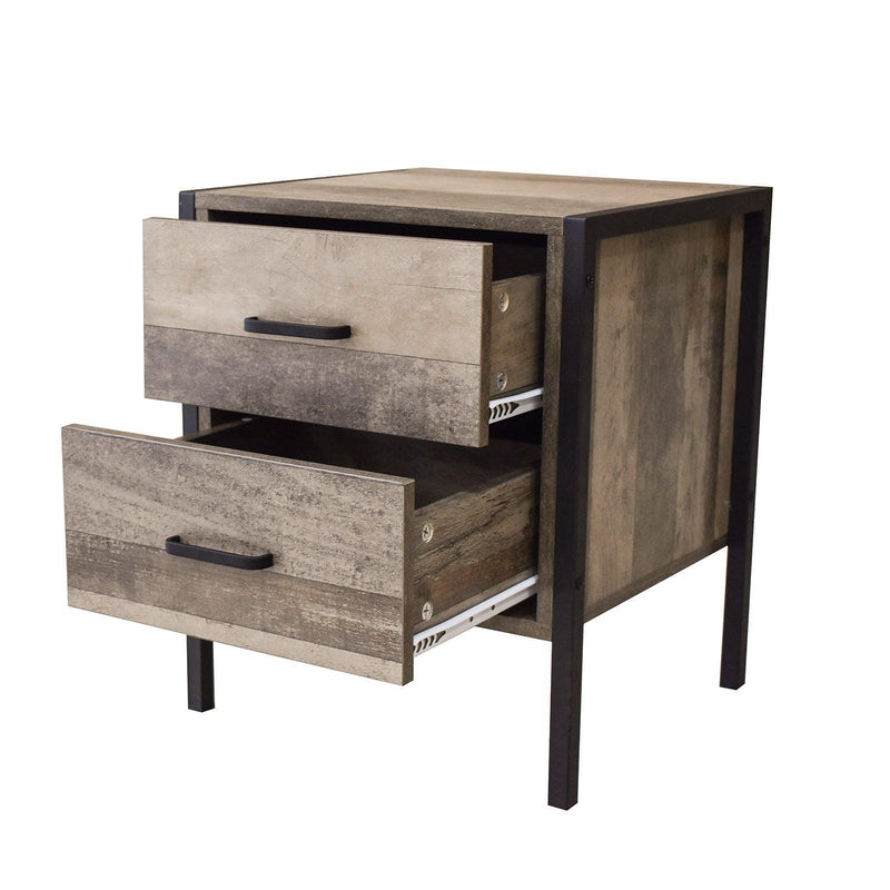 Milano Decor Bedside Table Palm Beach Drawers Nightstand Unit Cabinet Storage - John Cootes