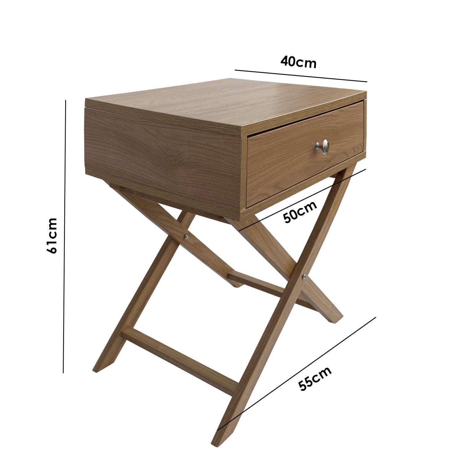 Milano Decor Bedside Table Surry Hills Oak Storage Cabinet Bedroom - One Pack - Oak - John Cootes