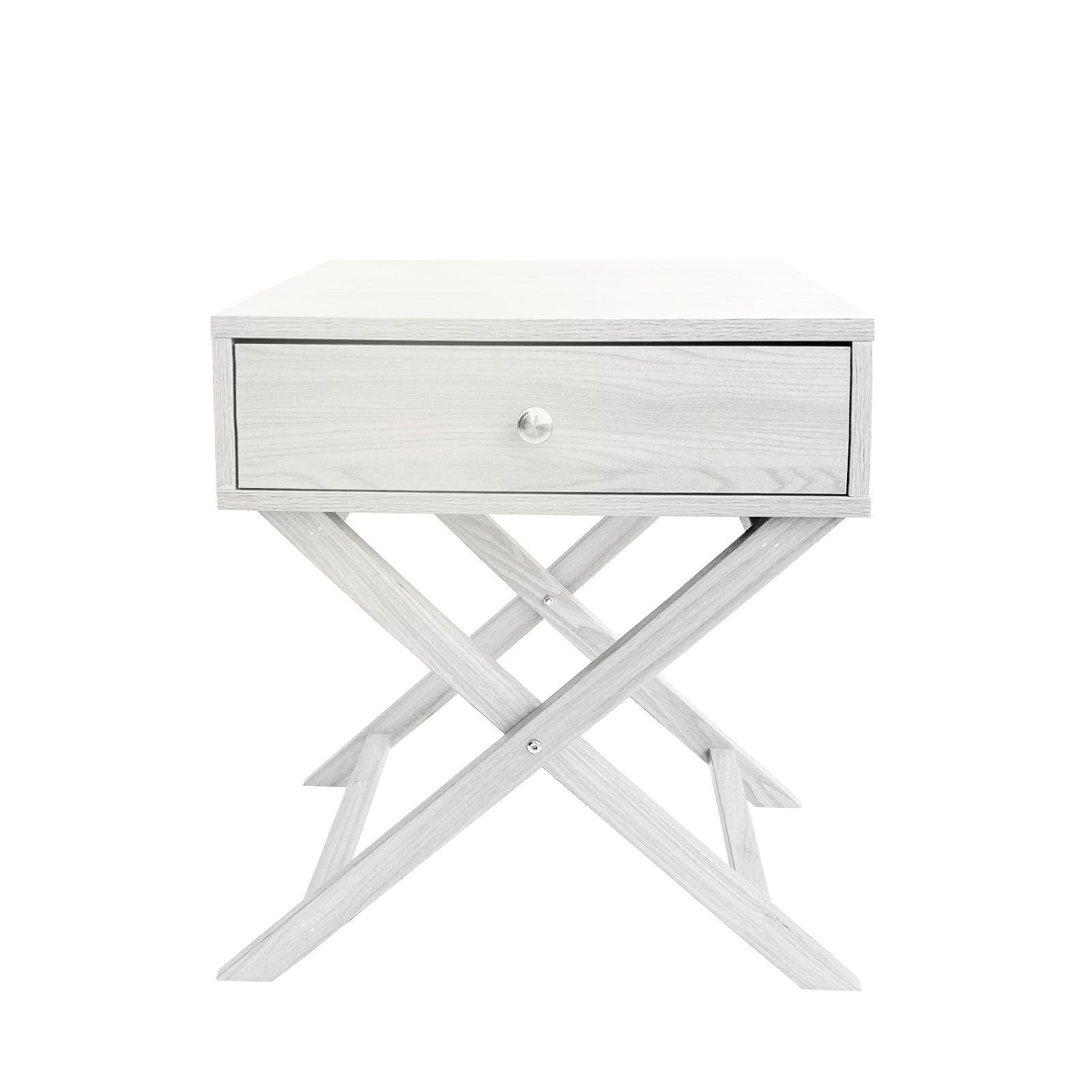 Milano Decor Bedside Table Surry Hills White Storage Cabinet Bedroom - One Pack - White - John Cootes