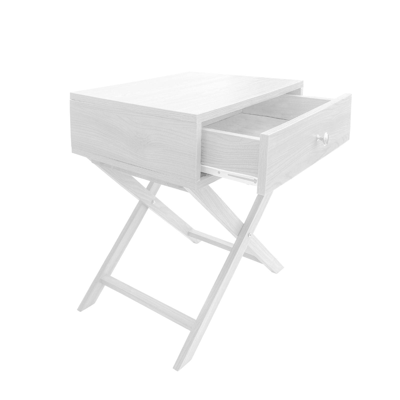 Milano Decor Bedside Table Surry Hills White Storage Cabinet Bedroom - One Pack - White - John Cootes