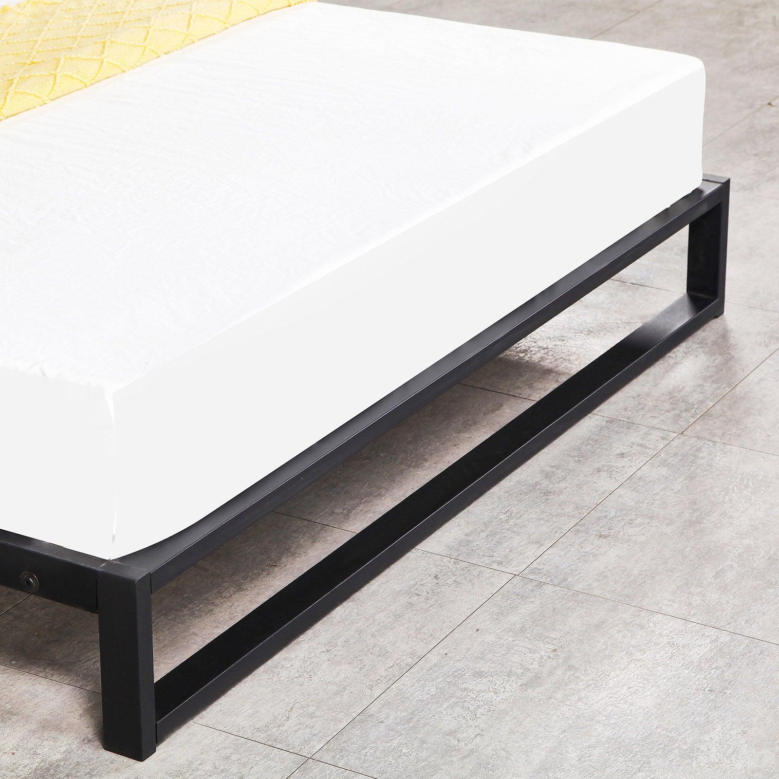 Milano Decor Florence Metal Bed Frame Mattress Base Platform Modern Black - Single - Black - John Cootes