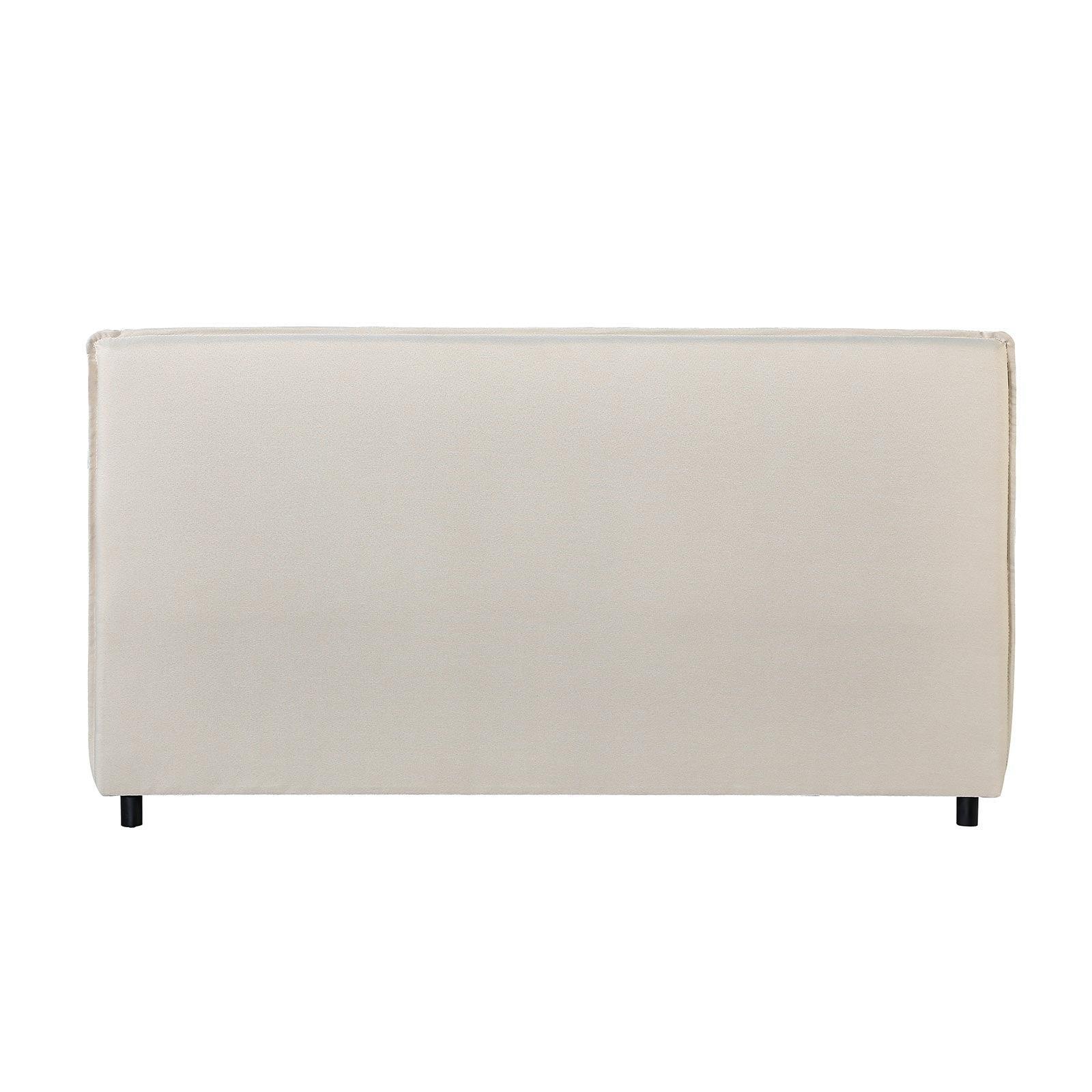 Milano Decor Malaga Natural Bed Head Headboard Bedhead Upholstered - King - Natural - John Cootes