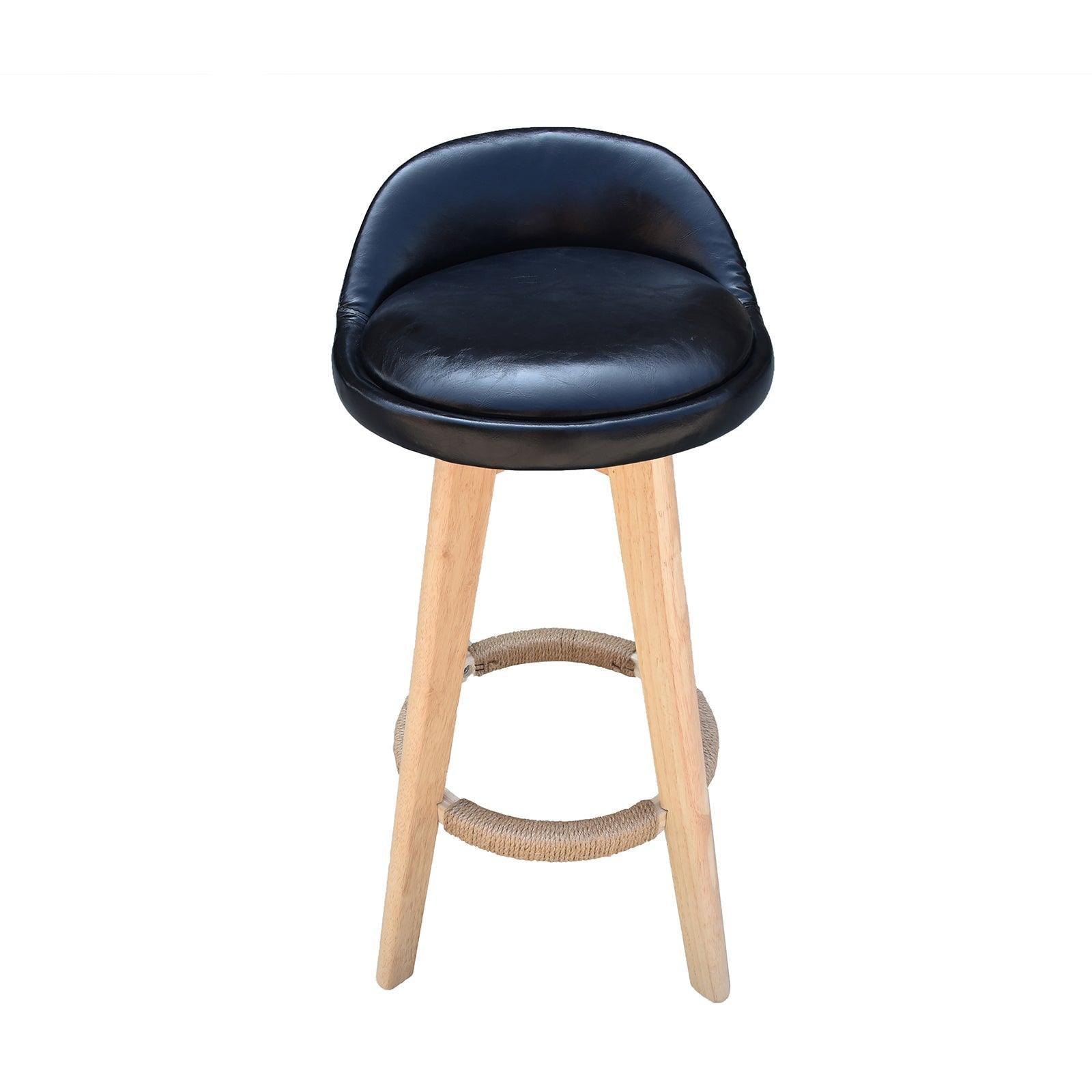 Milano Decor Phoenix Barstool Black Chairs Kitchen Dining Chair Bar Stool - One Pack - Black - John Cootes