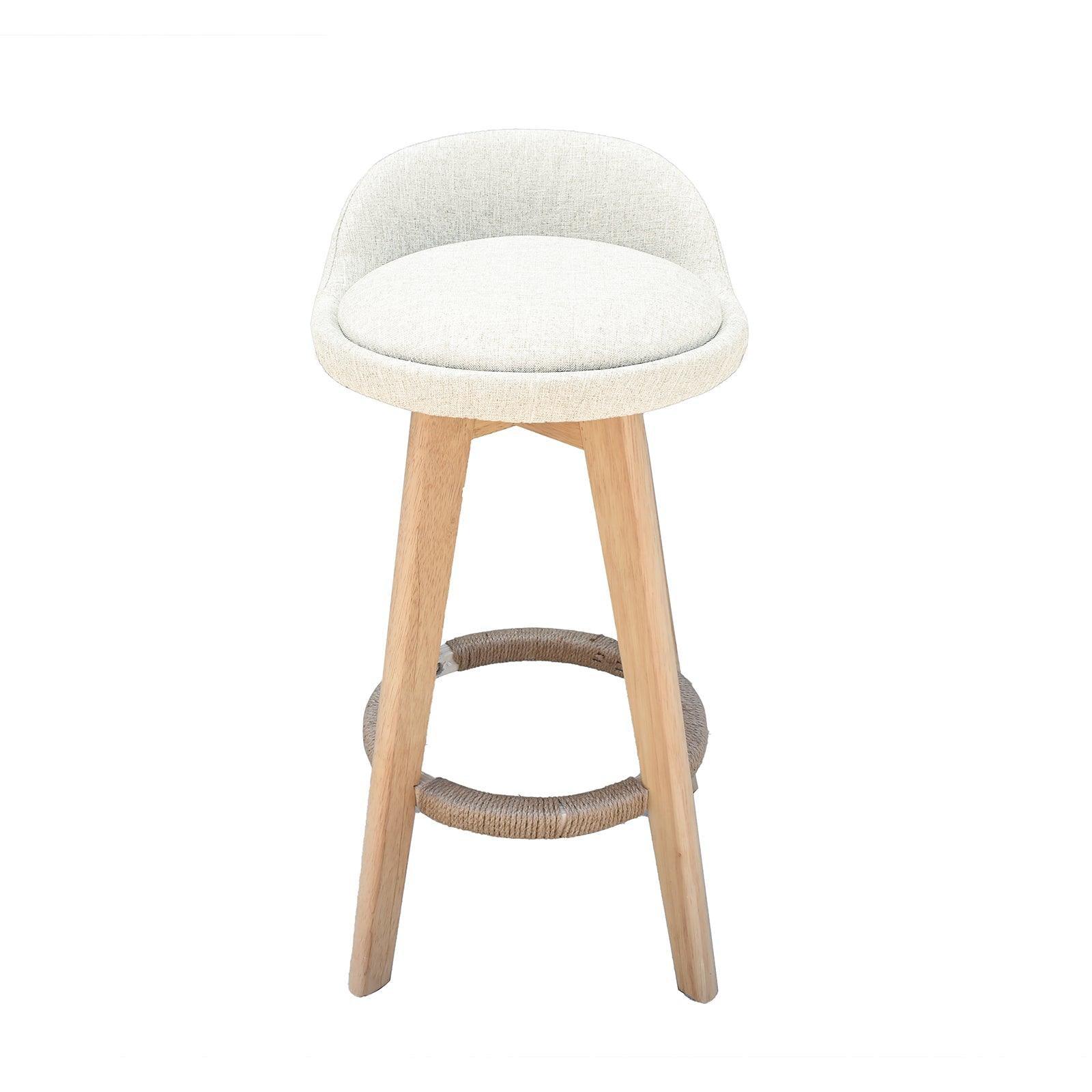 Milano Decor Phoenix Barstool Cream Chairs Kitchen Dining Chair Bar Stool - Two Pack - Cream - John Cootes