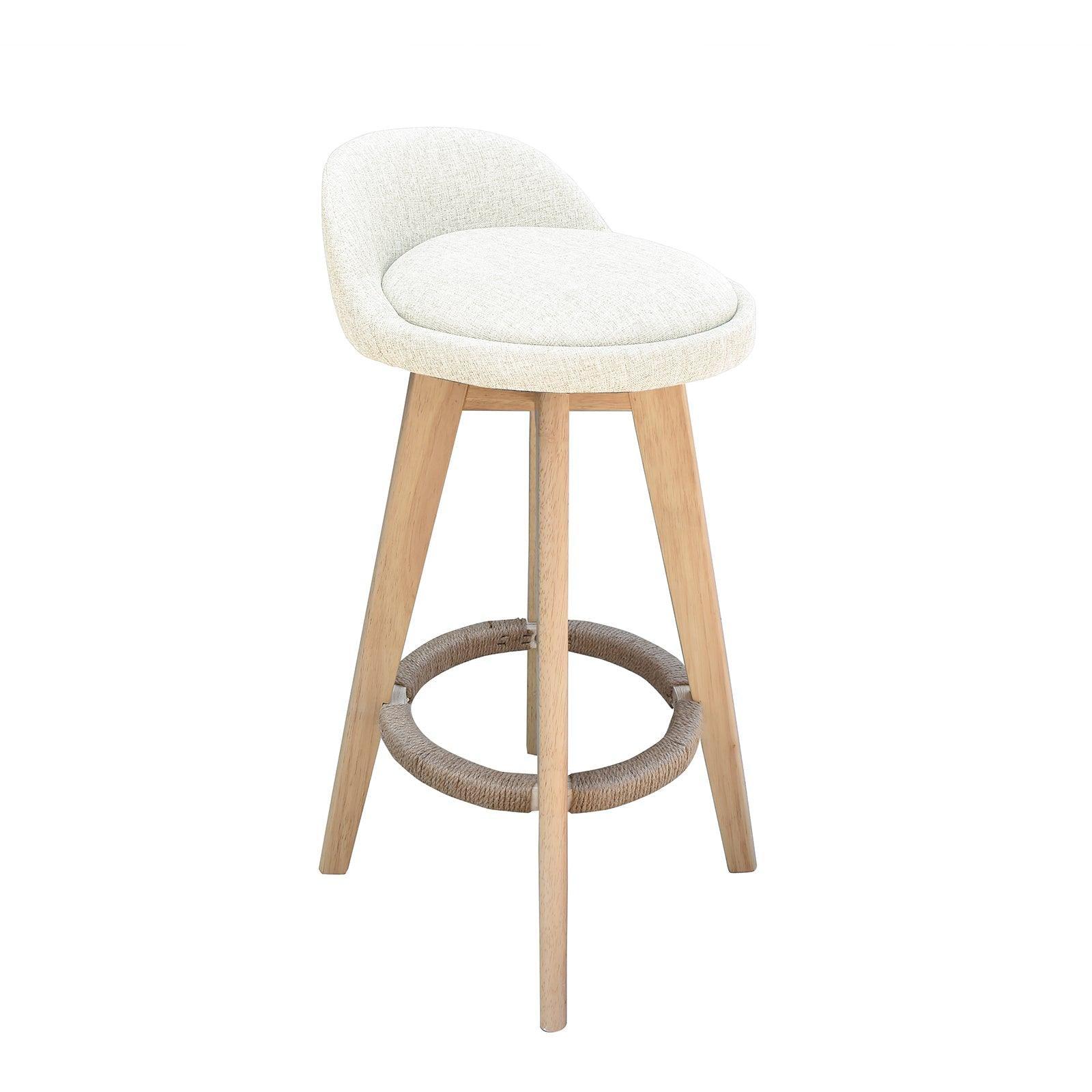 Milano Decor Phoenix Barstool Cream Chairs Kitchen Dining Chair Bar Stool - Two Pack - Cream - John Cootes