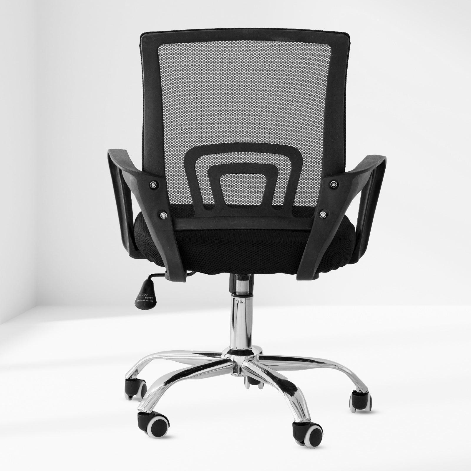 Milano Office Chair Home Computer Work Executive Mesh Adjustable Black - John Cootes