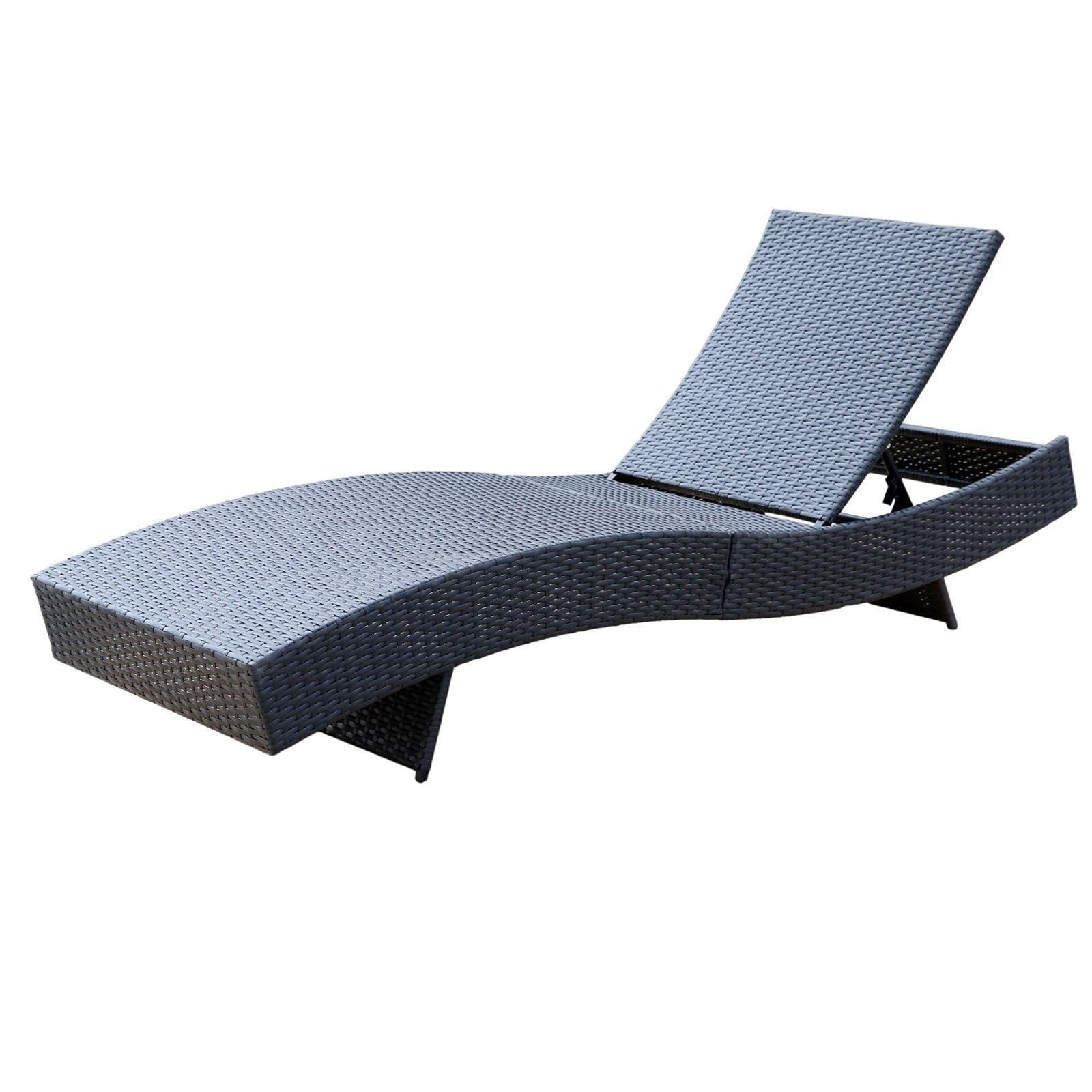 Milano Outdoor Sun Lounge Pool Bed Deck Rattan Chair Curved Design Wicker Sofa - John Cootes