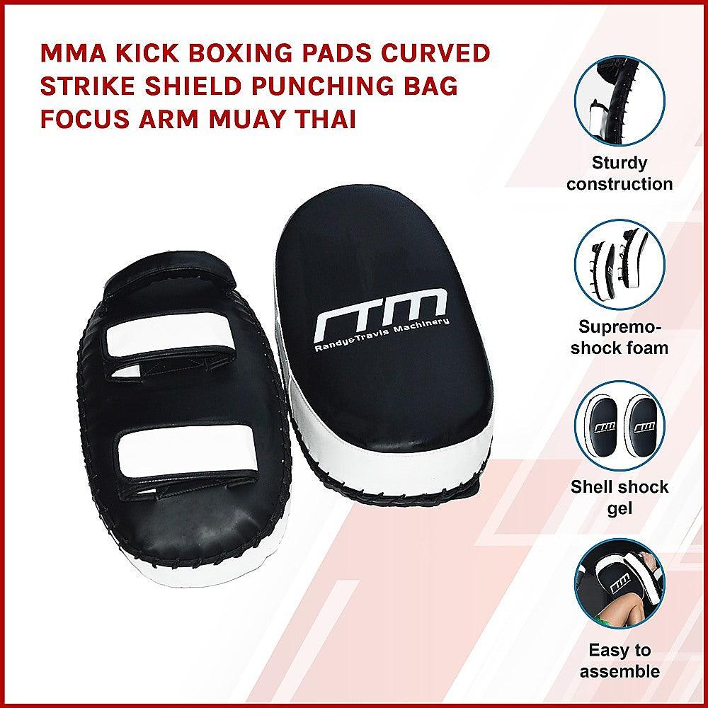 MMA Kick Boxing Pads Curved Strike Shield Punching Bag Focus Arm Muay Thai - John Cootes