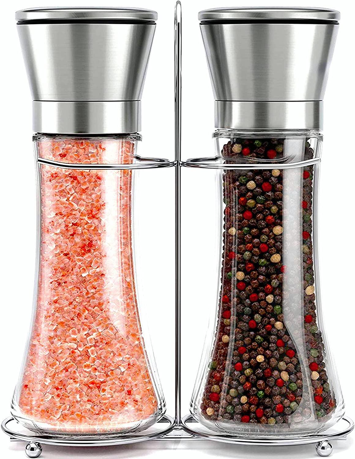 Modern Stainless Steel Salt and Pepper Grinder Set - John Cootes