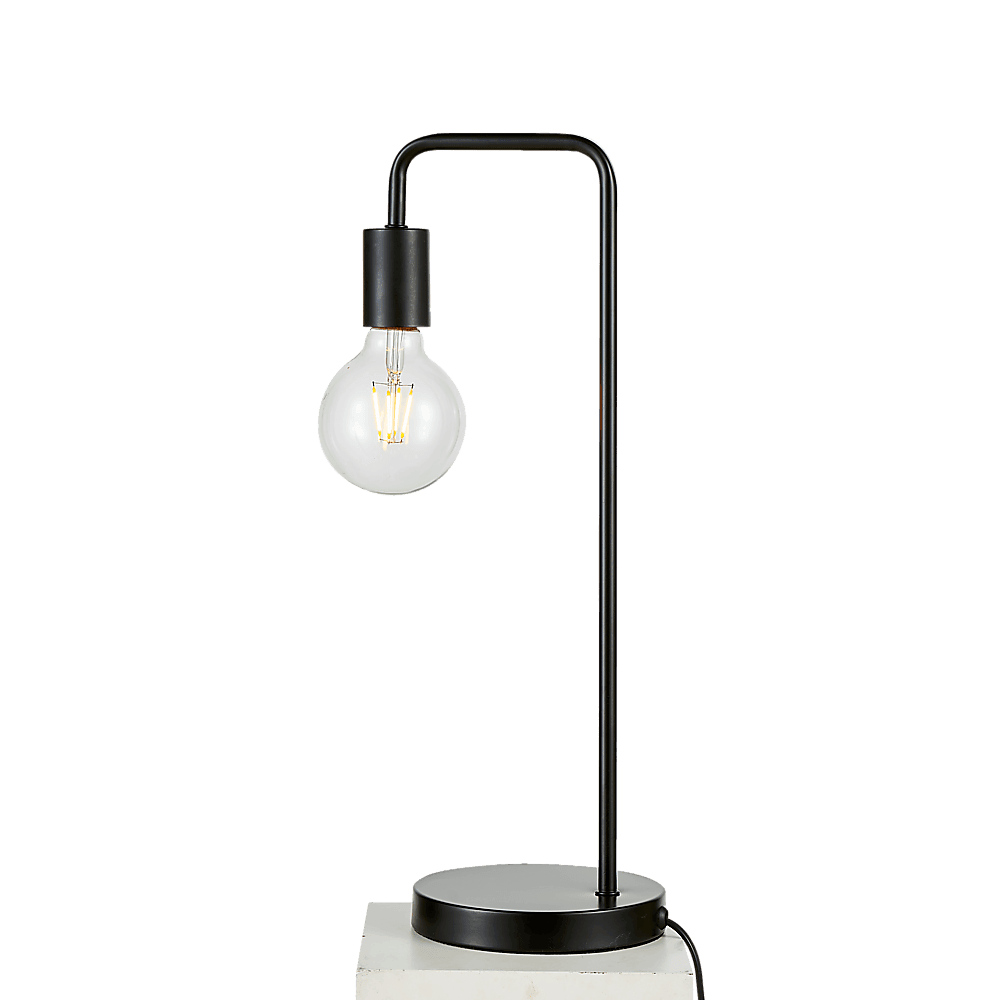 Modern Table lamp Desk Light Bedside Bedroom Black - John Cootes