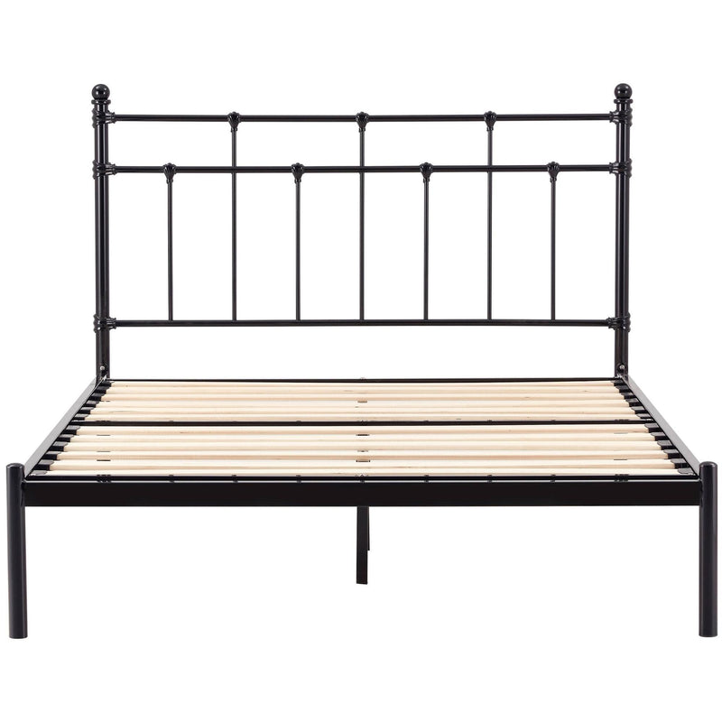 Moderna King Single Bed Size Metal Frame Platform Mattress Base - Black - John Cootes