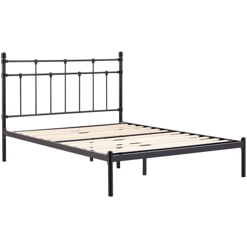 Moderna King Single Bed Size Metal Frame Platform Mattress Base - Black - John Cootes