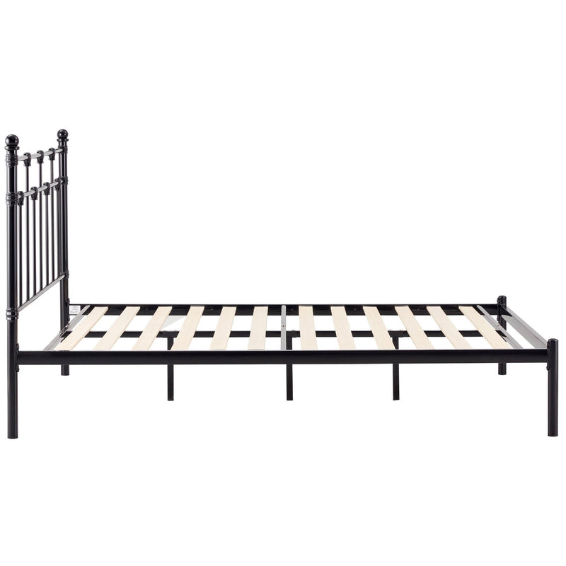 Moderna King Single Bed Size Metal Frame Platform Mattress Base - Black - John Cootes