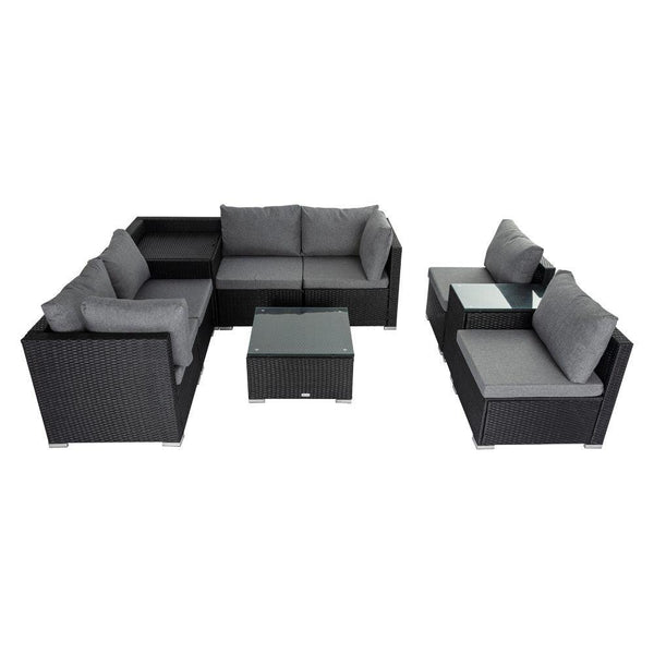 Modular Outdoor Lounge Set &#8211; 9pcs Sofa, Armchairs and Coffee Table - John Cootes