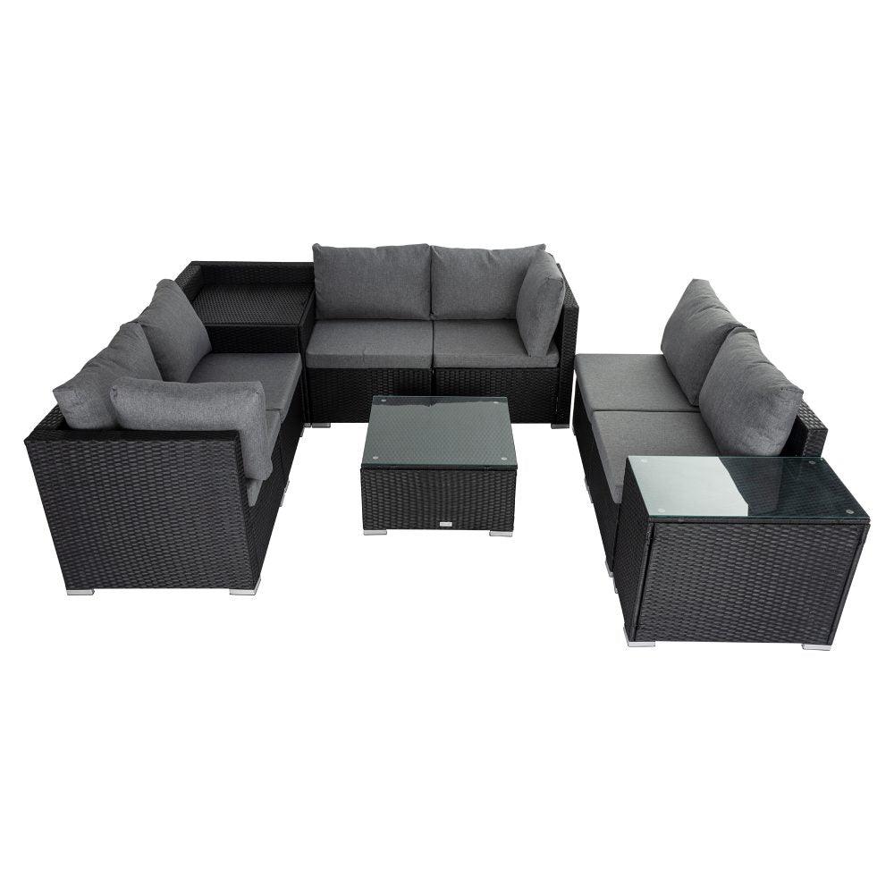 Modular Outdoor Lounge Set &#8211; 9pcs Sofa, Armchairs and Coffee Table - John Cootes