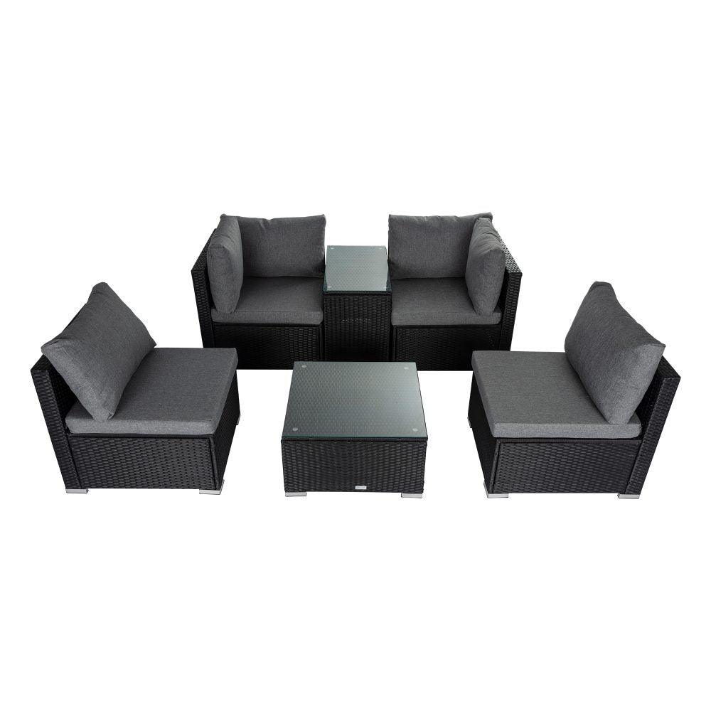 Modular Outdoor Lounge Set &#8211; 9pcs Sofa, Armchairs and Coffee Table - John Cootes