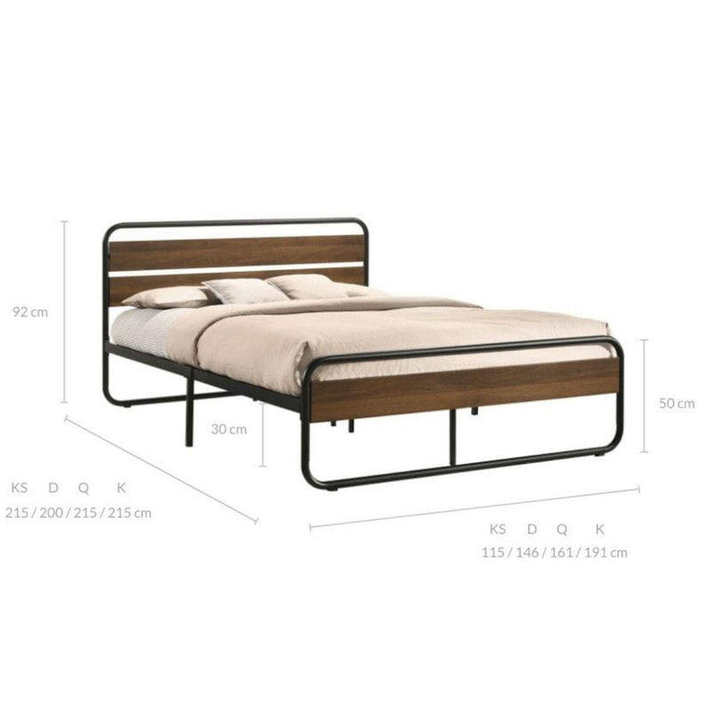 Molly Industrial Bed in King Single - John Cootes