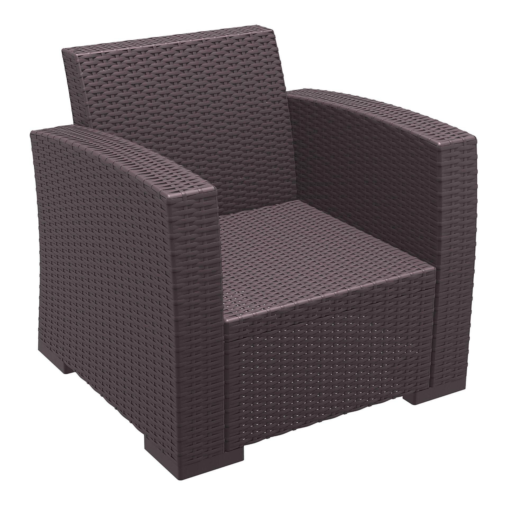 Monaco Lounge Armchair Single - Chocolate - John Cootes