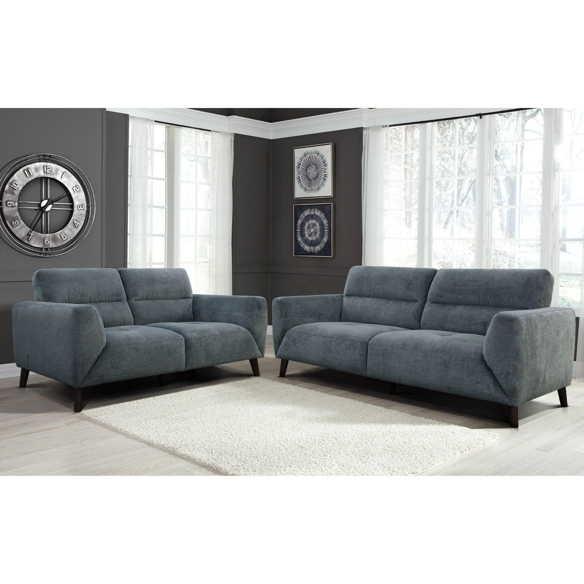 Monarch 2 Seater Sofa Fabric Uplholstered Lounge Couch - Charcoal - John Cootes